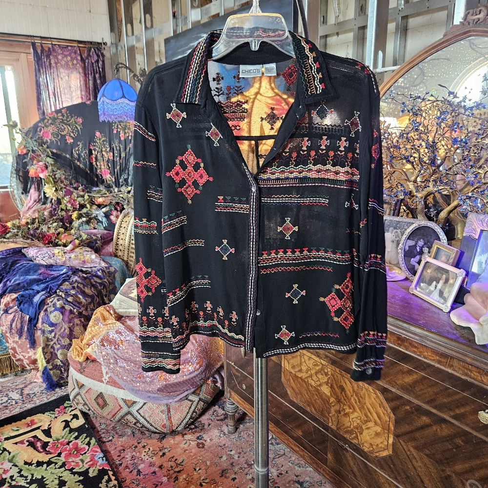 Chico's Box Blouse